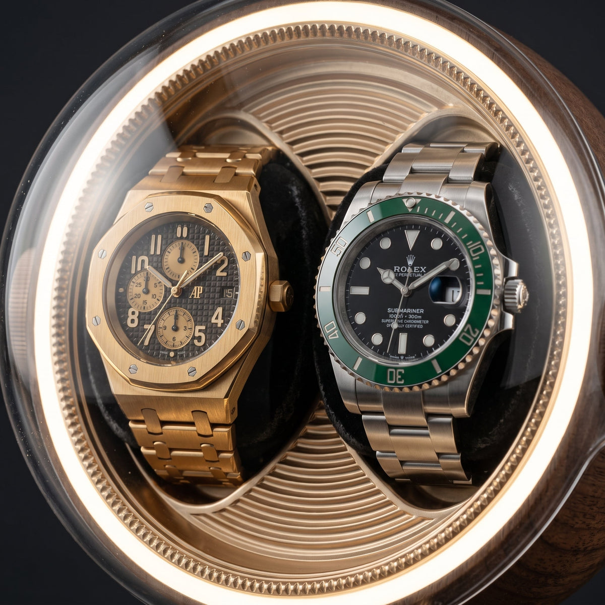 Remontoir de Montre Orbite Duo Noyer