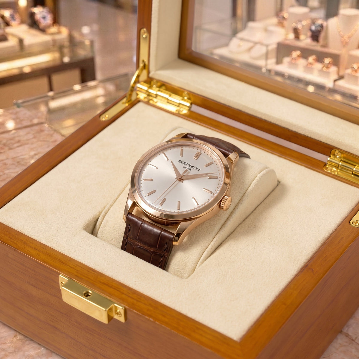 Boîte à Montre 1 Montre Bois Naturel Beige