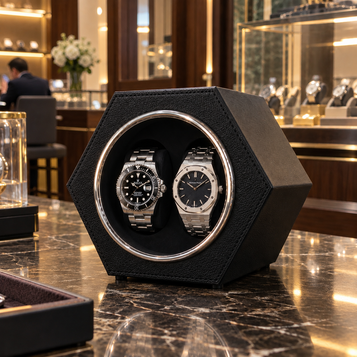 Remontoir de Montre Prisme Noir Onyx