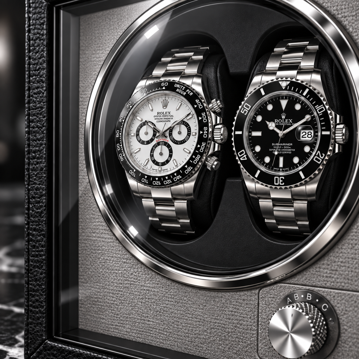 Remontoir de Montre Malle 4 Noir Onyx