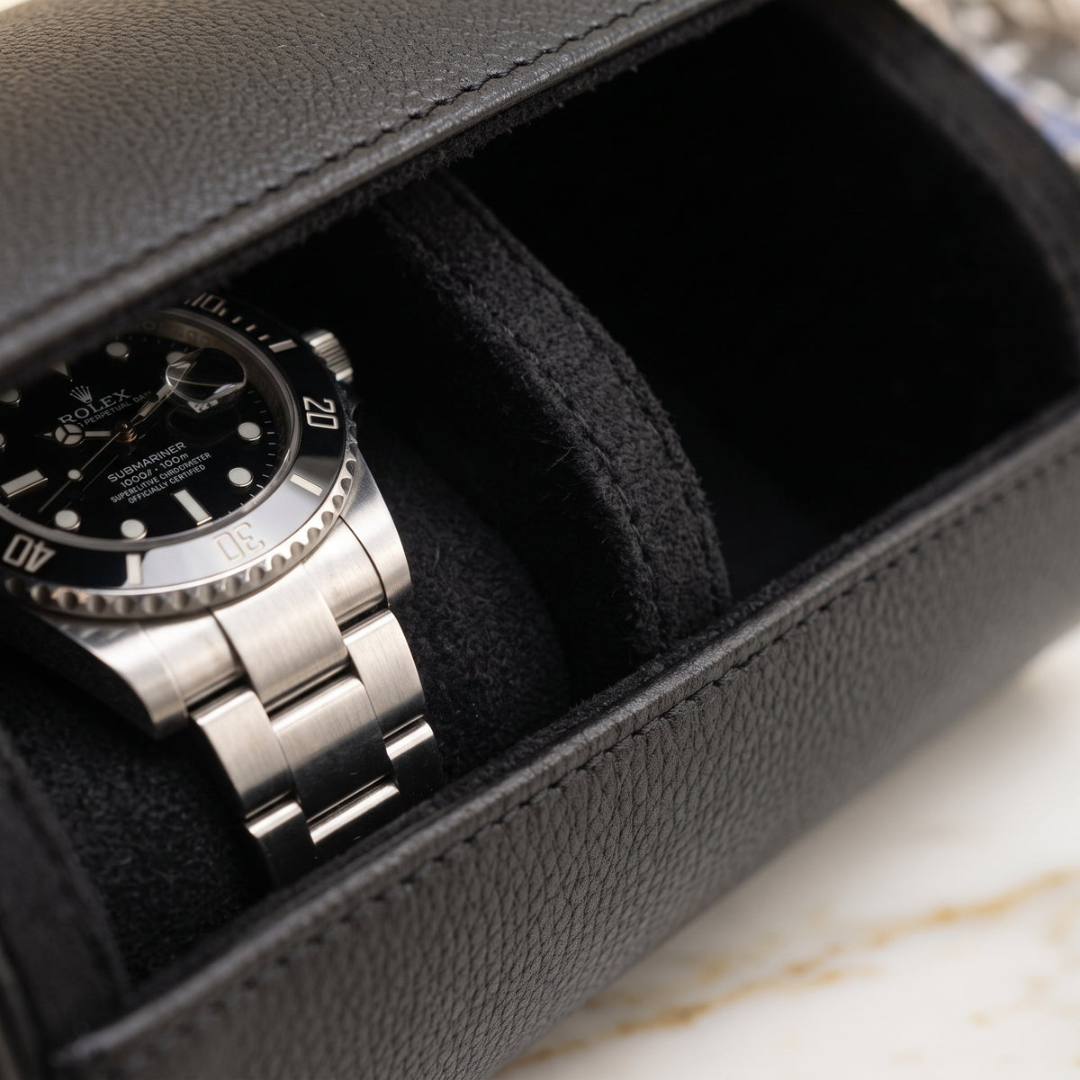 Étui de Voyage 3 Montres Noir Onyx
