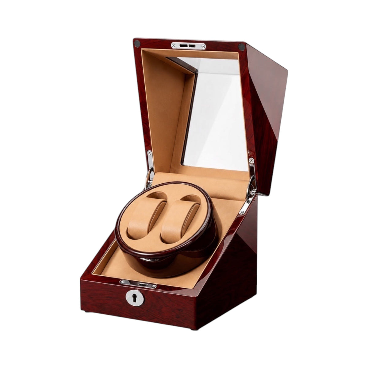 Remontoir 2 montres automatiques bois et métal – Gémeaux