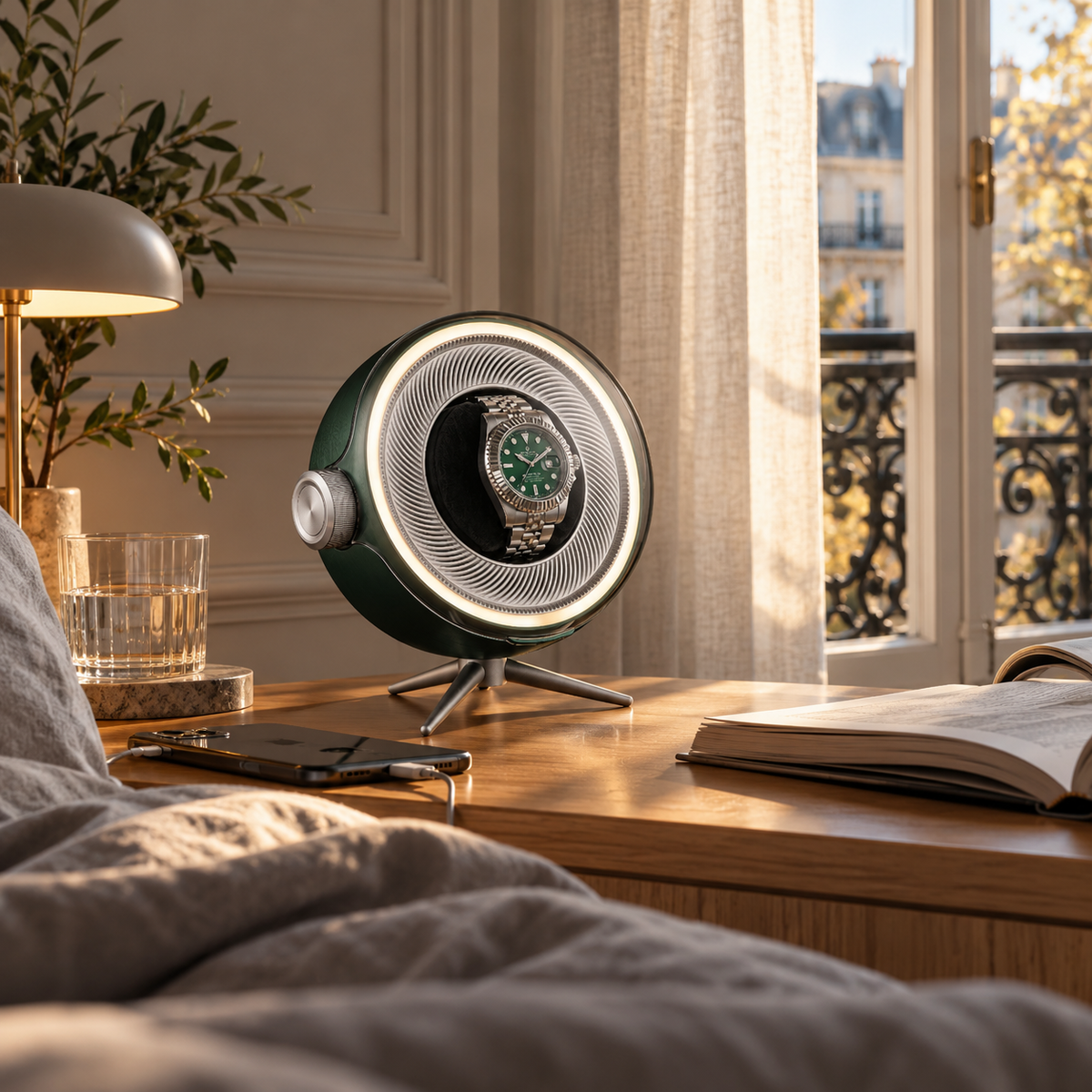 Remontoir de Montre Orbite Solo Émeraude