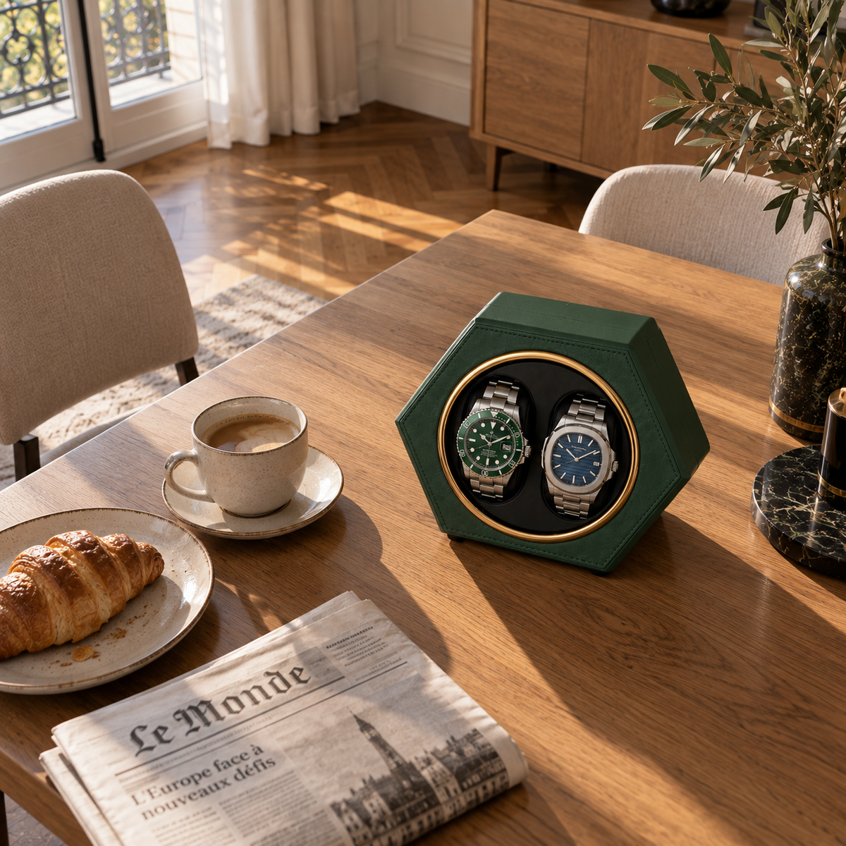 Remontoir de Montre Prisme Vert Impérial