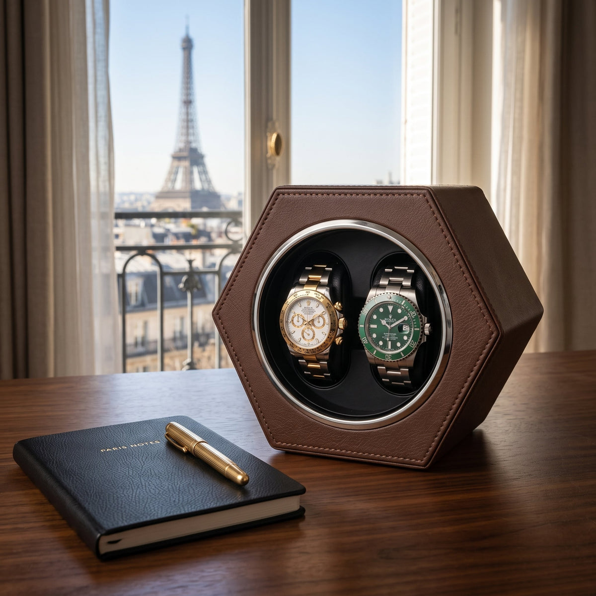 Remontoir de Montre Prisme Brun Moka