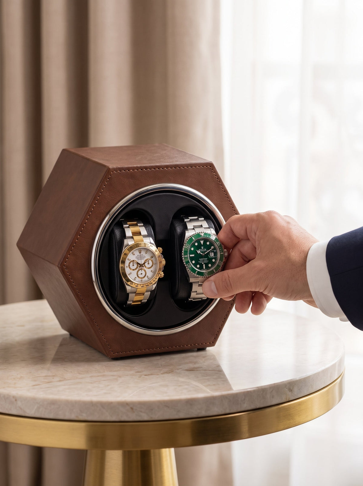 Remontoir de Montre Prisme Brun Moka