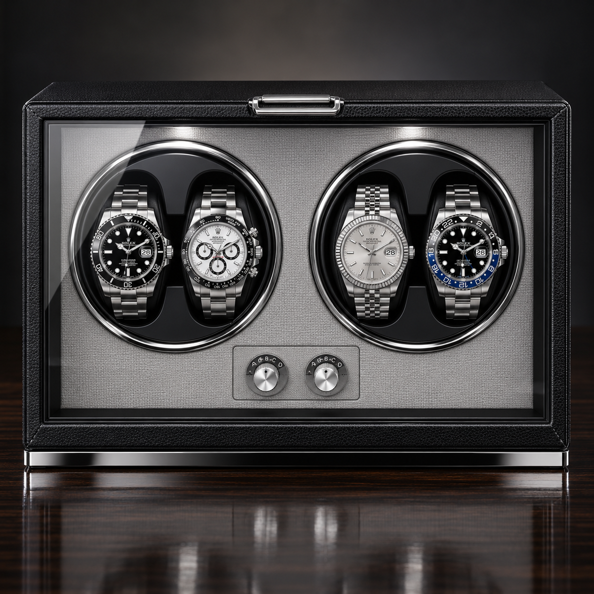 Remontoir de Montre Malle 4 Noir Onyx