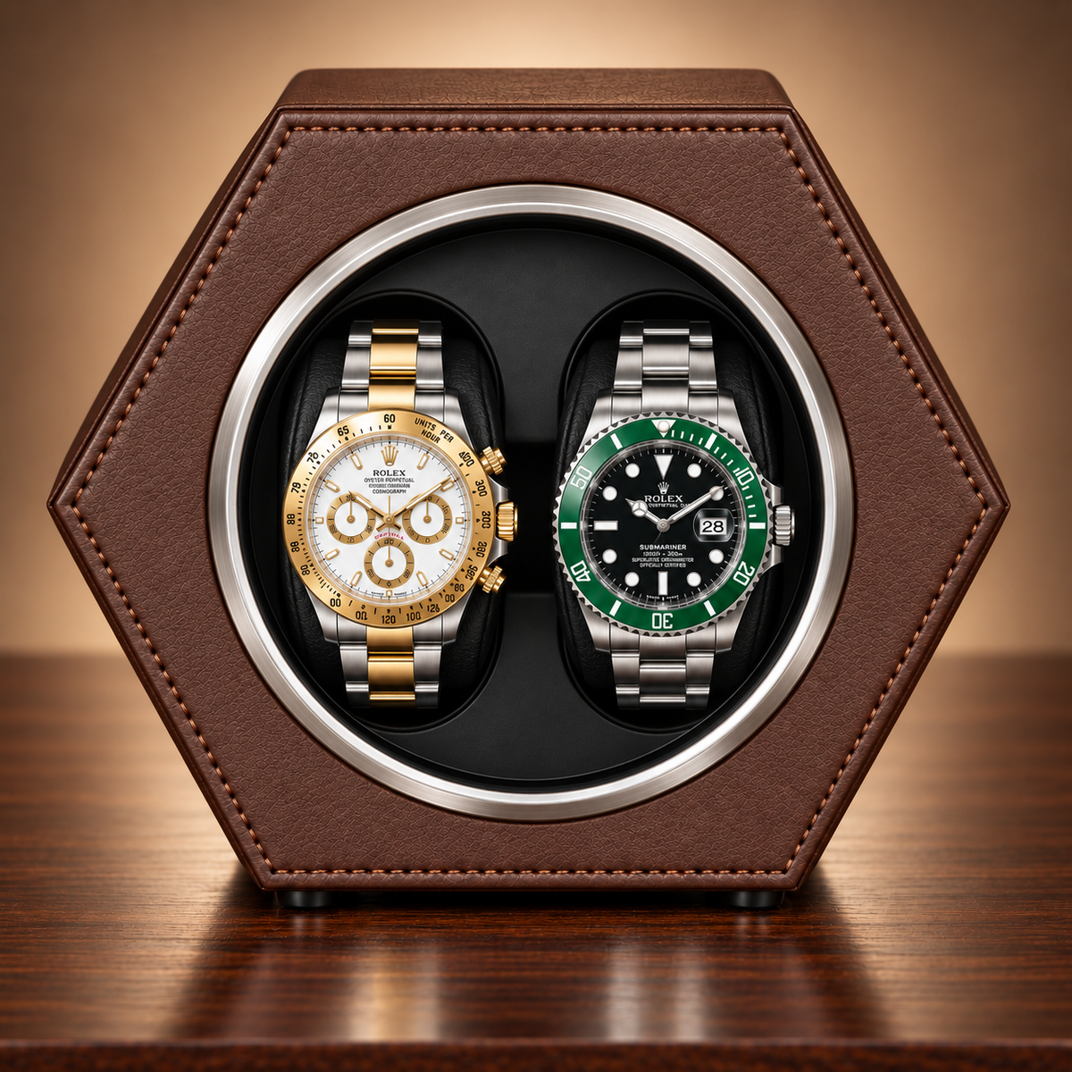 Remontoir de Montre Prisme Brun Moka