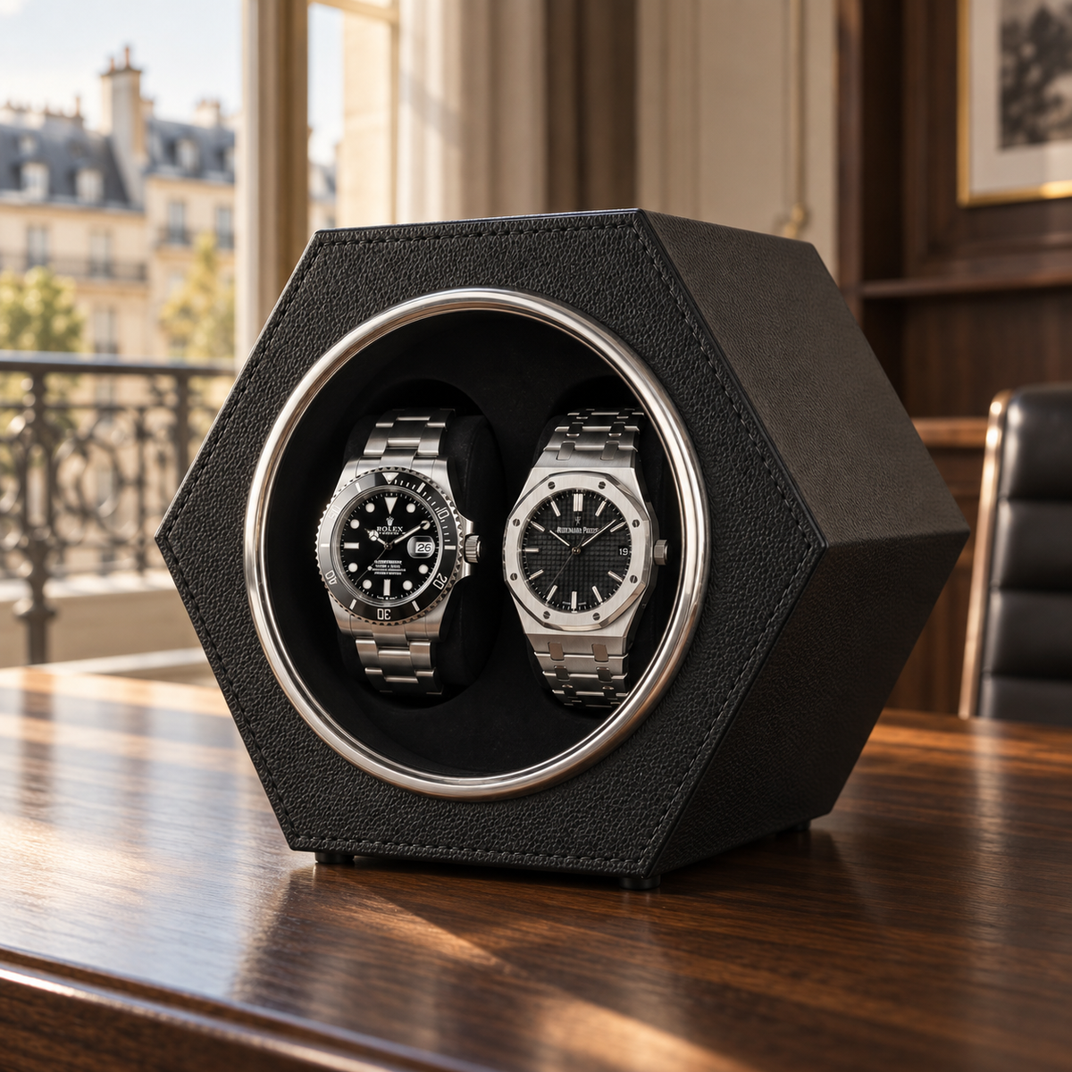Remontoir de Montre Prisme Noir Onyx