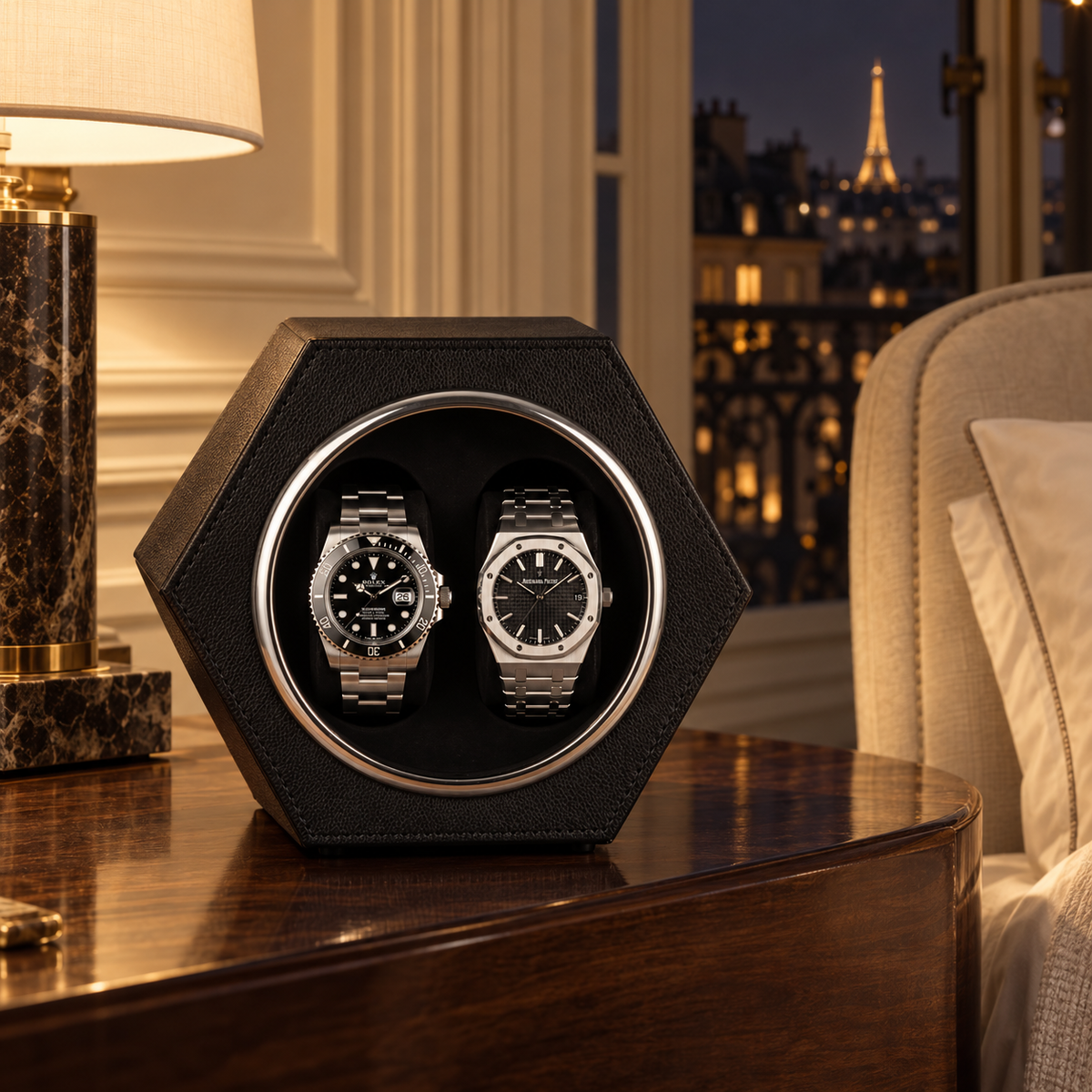 Remontoir de Montre Prisme Noir Onyx