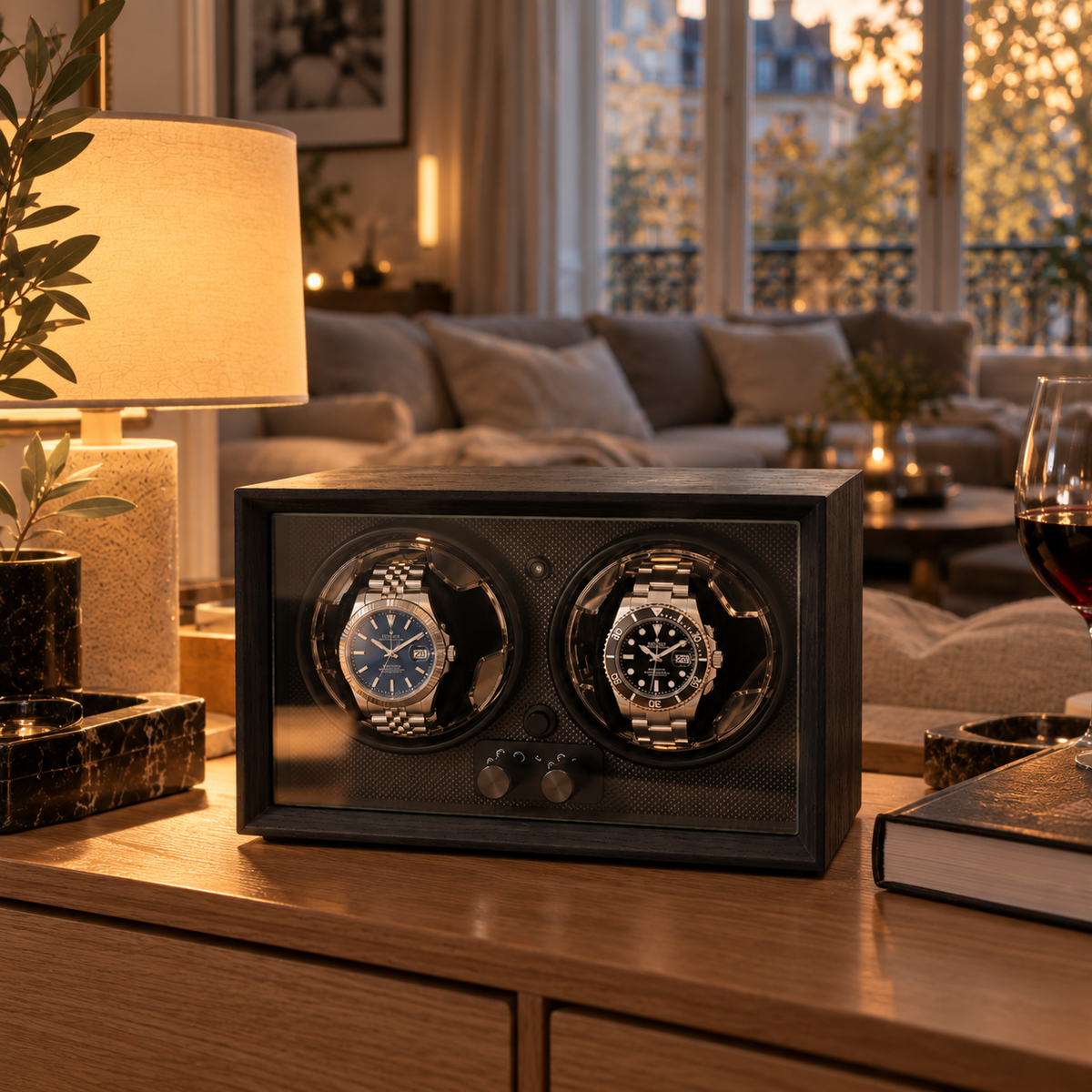 Remontoir de Montre Duo Ardoise & Carbone
